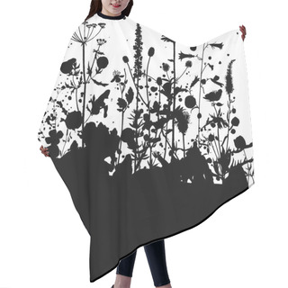 Personality  Background With Drawing Herbs And Flowers Hair Cutting Cape