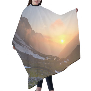 Personality  Stormy Sunset In The Alps Hair Cutting Cape