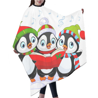 Personality  Christmas Carolers Penguins Hair Cutting Cape