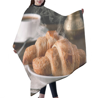 Personality  Morning Croissants With Coffee Hair Cutting Cape