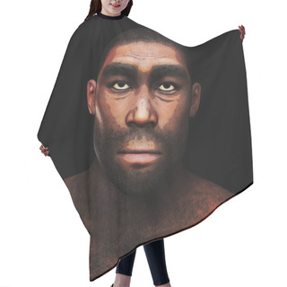 Personality  Digital 3D Illustration Of A Homo Erectus Hair Cutting Cape
