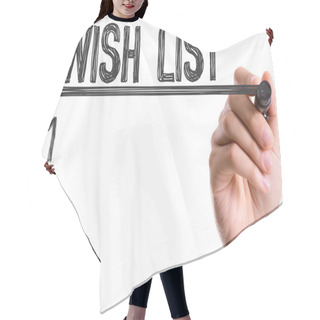 Personality  Hand With Marker Writing The Text Hair Cutting Cape