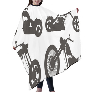 Personality  Motorcycle Silhouette Hair Cutting Cape