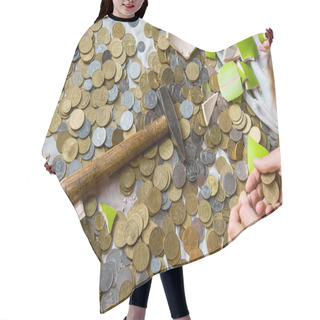 Personality  Children Believe And Consider The Coin From A Broken Penny. Hair Cutting Cape