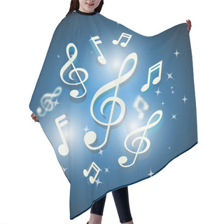 Personality  Musical Notes And Treble Clef Hair Cutting Cape