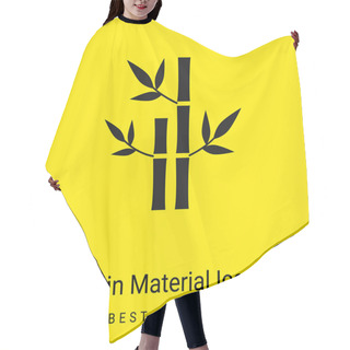 Personality  Bamboo Plants Of Spa Minimal Bright Yellow Material Icon Hair Cutting Cape
