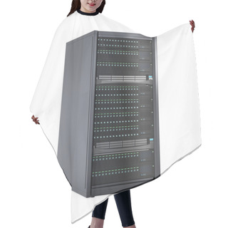 Personality  Single Blade Server Rack Isolated On White Background. Hair Cutting Cape