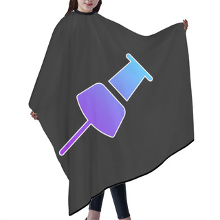 Personality  Attachment Blue Gradient Vector Icon Hair Cutting Cape
