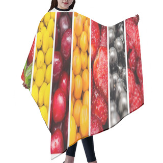 Personality  Fresh Summer Fruits Collage Hair Cutting Cape