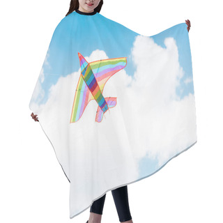 Personality  Colorful Kite Flying In Blue Sky With Clouds Hair Cutting Cape