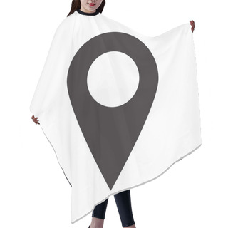 Personality  Maps Pin. Location Map Icon. Location Pin. Pin Icon Vector. Hair Cutting Cape