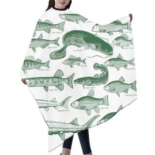 Personality  Fish Freshwater Vector 1 Hair Cutting Cape