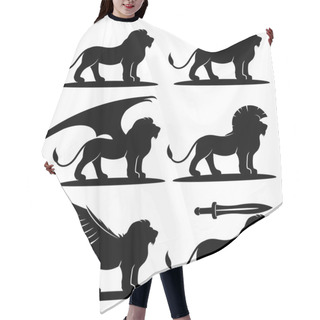 Personality  Lion Black Signs. Hair Cutting Cape