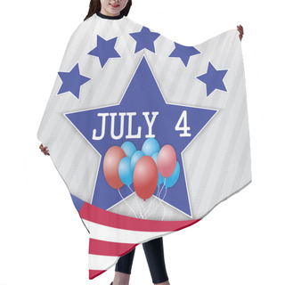 Personality  Independence Day Postcard Design Hair Cutting Cape