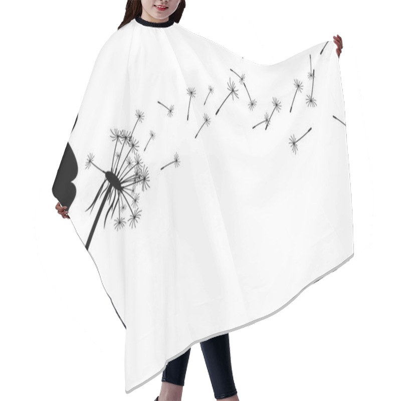 Personality  Background With Girl And Dandelion. Hair Cutting Cape