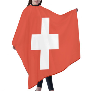 Personality  Switzerland Flag Hair Cutting Cape