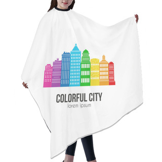 Personality  Illustration Of Office Buildings Hair Cutting Cape