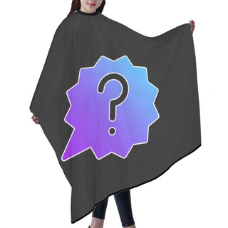 Personality  Ask Blue Gradient Vector Icon Hair Cutting Cape
