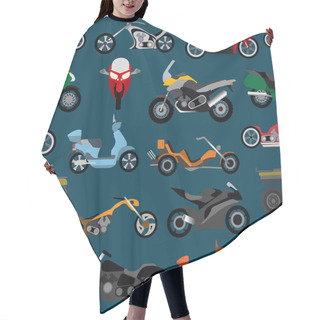 Personality  Motorcycles Background, Seamless Hair Cutting Cape