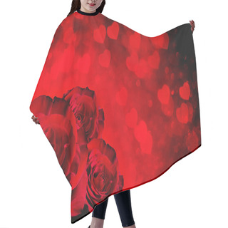 Personality  Valentines Day Background With Roses Hair Cutting Cape