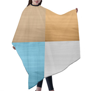 Personality  4 Color Wooden Background (brown, White, Blue ,dark Brown) Hair Cutting Cape
