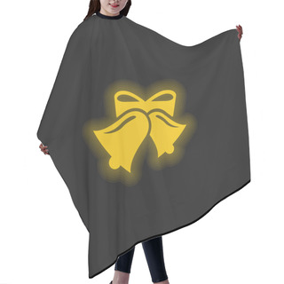 Personality  Bells Yellow Glowing Neon Icon Hair Cutting Cape