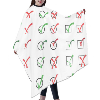 Personality  Vector Collection Of Check Marks 2 Hair Cutting Cape