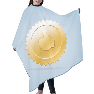 Personality  Golden Like Badge Hair Cutting Cape