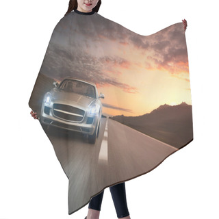 Personality  Luxury Car On The Road Hair Cutting Cape