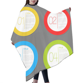 Personality  One Two Three Four - Vector Progress Icons Hair Cutting Cape