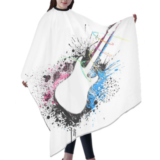 Personality  Grungy Guitar Hair Cutting Cape