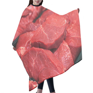 Personality  Raw Meat In Hypermarket Hair Cutting Cape