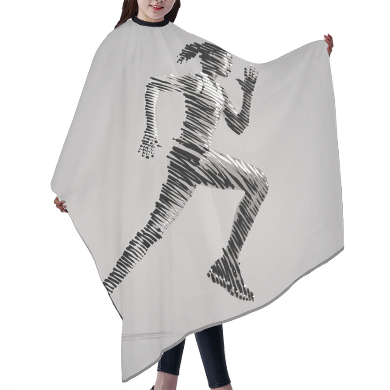 Personality  Running Woman. Hair Cutting Cape