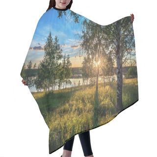 Personality  The Hills With Green Grass Hair Cutting Cape