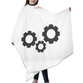 Personality  Simple Gears Icon Hair Cutting Cape