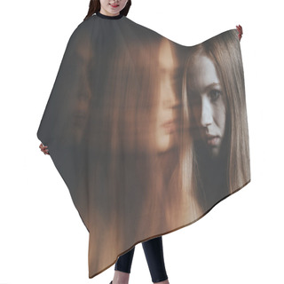 Personality  Young Girl With Psychiatric Problem Hair Cutting Cape
