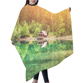 Personality  Lake Fusine During A Beautiful Sunset Hair Cutting Cape