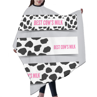Personality  Three Cow Skin Vector Banner Hair Cutting Cape