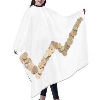 Personality  Coins Arranged In Line Hair Cutting Cape