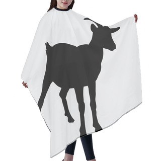 Personality  Goat Silhouette, Goat Isolated On White Background Hair Cutting Cape
