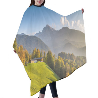 Personality  Beautiful Autumn Landscape With Traditional Farm House In The Alps Hair Cutting Cape