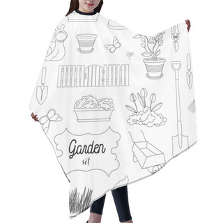 Personality  Garden Set Pattern Hair Cutting Cape