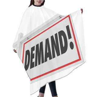 Personality  Demand Word On A Real Estate House For Sale Sign Hair Cutting Cape