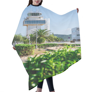 Personality  Control Tower Of Ibiza Airport. Spain Hair Cutting Cape