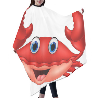 Personality  Cartoon Smiling Crab Hair Cutting Cape