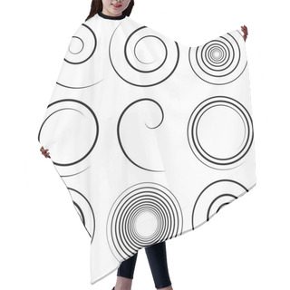 Personality  Simple Spiral Profile Set Hair Cutting Cape