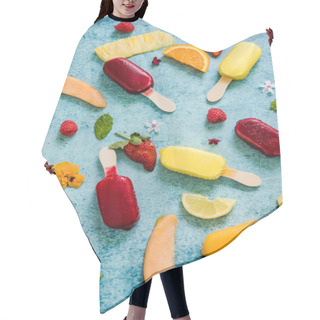 Personality  Refreshing Homemade Popsicle From Above Hair Cutting Cape