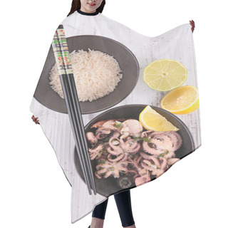 Personality  Rice And Octopus Hair Cutting Cape