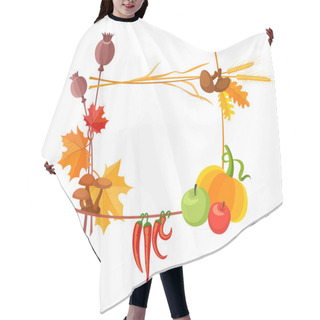 Personality  Autumn Harvest Frame For Thanksgiving Day Hair Cutting Cape