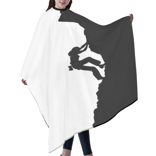 Personality  Climber Silhouette Hair Cutting Cape